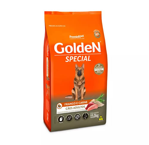 Rao Golden Frmula Especial Sabor Frango e Arroz 20Kg