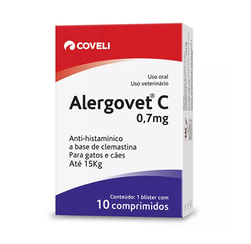 Alergovet Coveli para Ces e Gatos At 15kg 10 Comprimidos