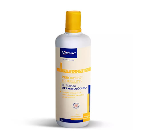 Shampoo Dermatolgico Virbac Peroxydex Spherulites para Ces e Gatos