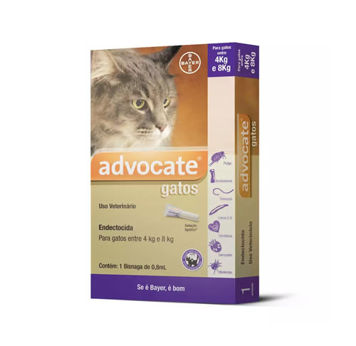 Antipulgas Advocate para Gatos entre 4 e 8kg 1,0ml