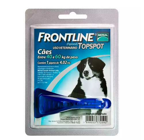 Antipulgas e Carrapatos Frontline Topspot para Ces de 40 a 60kg