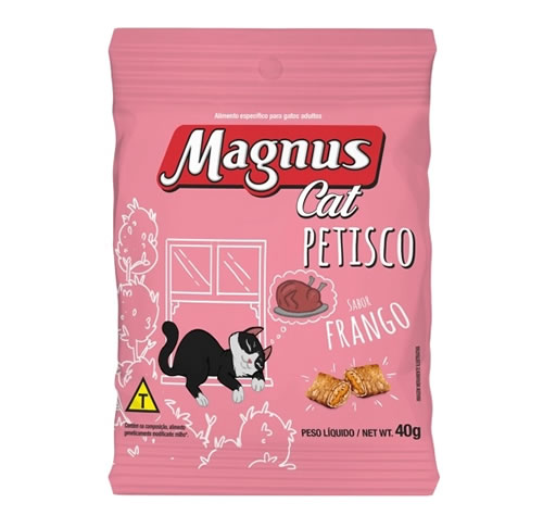 Petisco Magnus Cat Sabor Frango para Gatos 40g