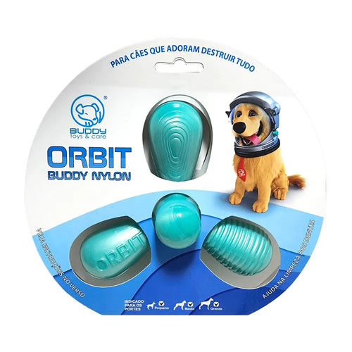 Orbit Brinquedo de nylon resistente texturizado para roer Buddy Toys