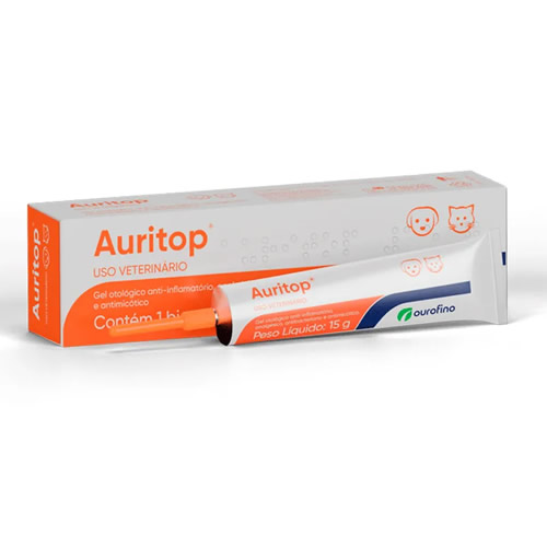 Gel Otolgico Auritop Ourofino para Ces e Gatos - 15g