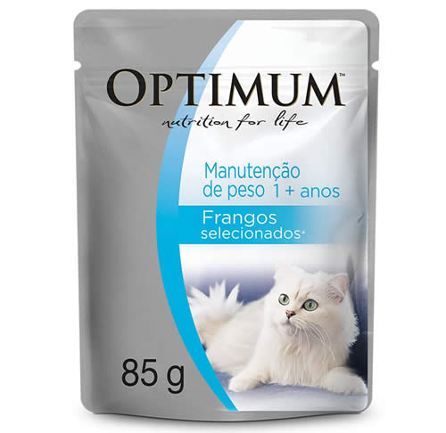 Alimento mido Optimum Sach Gatos Adultos Manuteno de Peso Frango 85g